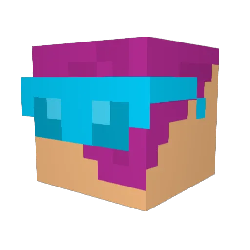 Hangangi Minecraft avatar head, 3D render