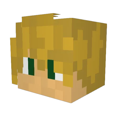 Hangig1 Minecraft avatar head, 3D render