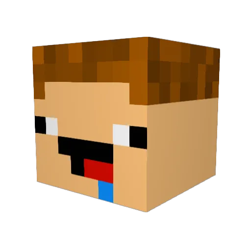 Hango57 Minecraft avatar head, 3D render