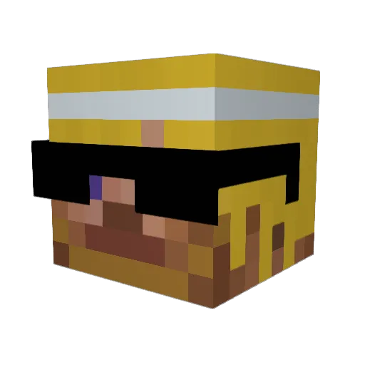 HangryBush Minecraft avatar head, 3D render