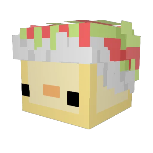 HangryElf Minecraft avatar head, 3D render