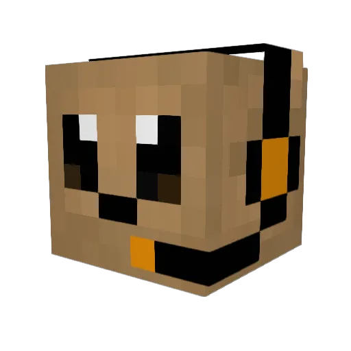 Hangskull Minecraft avatar head, 3D render