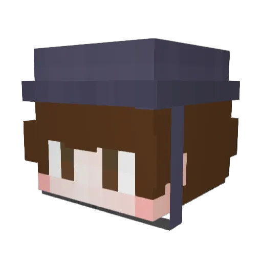 Hangul222 Minecraft avatar head, 3D render