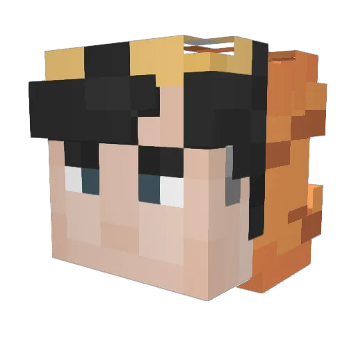 Hani007 Minecraft avatar head, 3D render