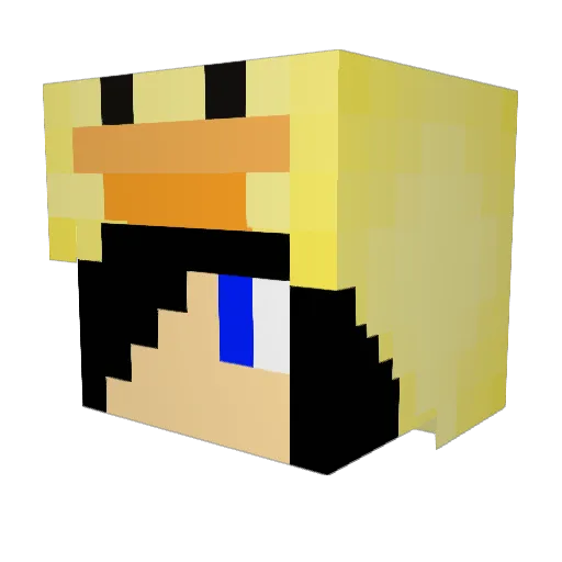 Hania3253 Minecraft avatar head, 3D render