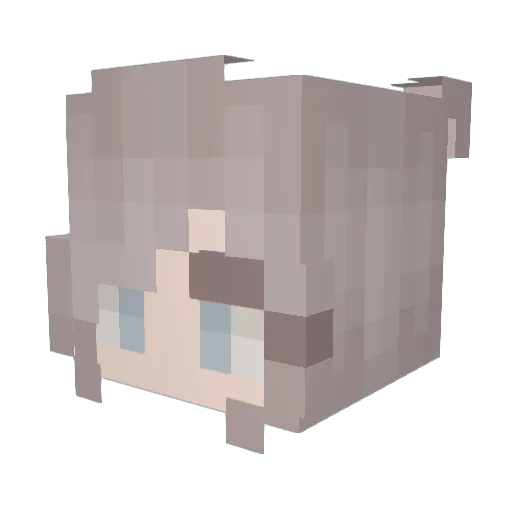 Hania_12 Minecraft avatar head, 3D render