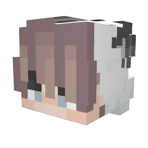 Hanibal75 Minecraft avatar head, 3D render