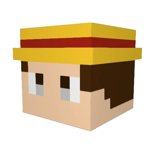 Hanibread Minecraft avatar head, 3D render