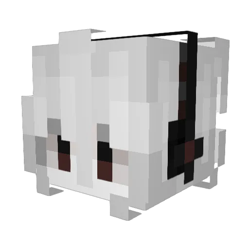 Hanideng Minecraft avatar head, 3D render
