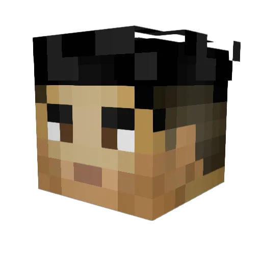 HanikPL Minecraft avatar head, 3D render