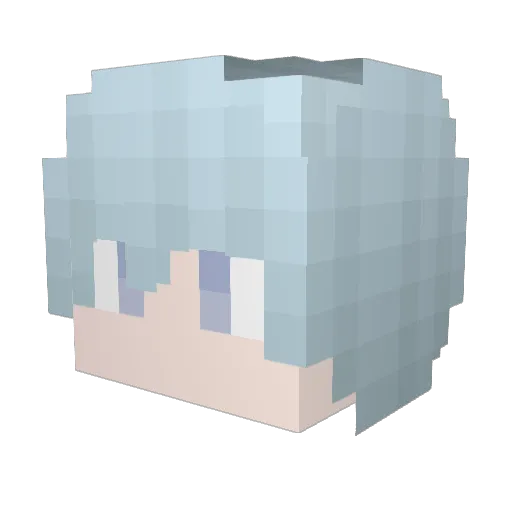 Hanil Minecraft avatar head, 3D render