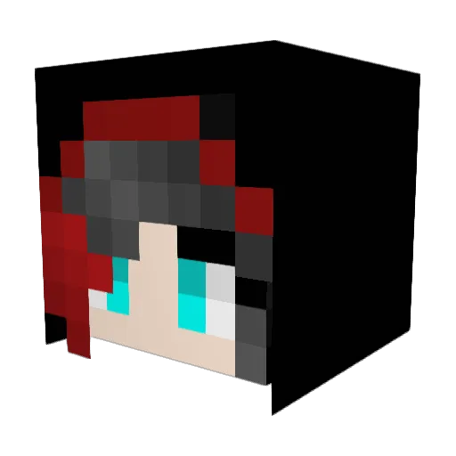 HanimeGeek Minecraft avatar head, 3D render