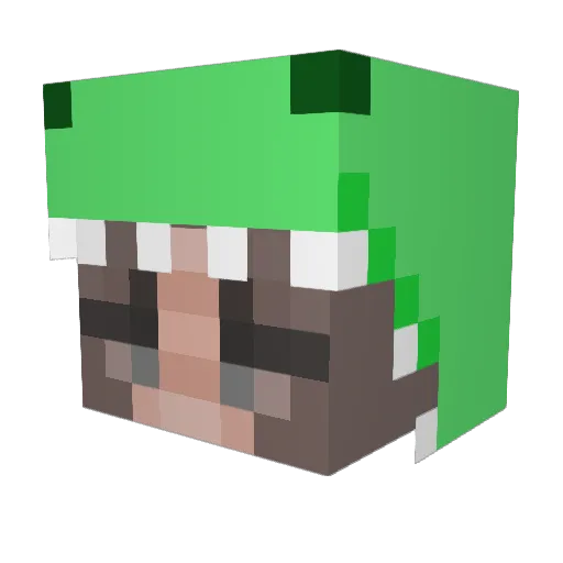 Haniusia127 Minecraft avatar head, 3D render