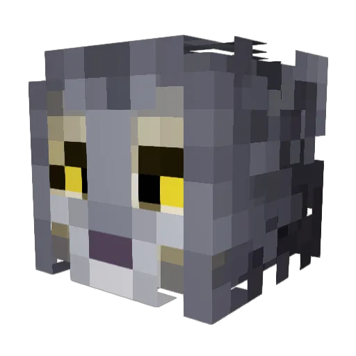 Haniver Minecraft avatar head, 3D render