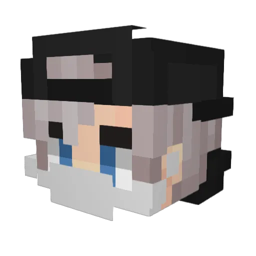 HankDeTank Minecraft avatar head, 3D render