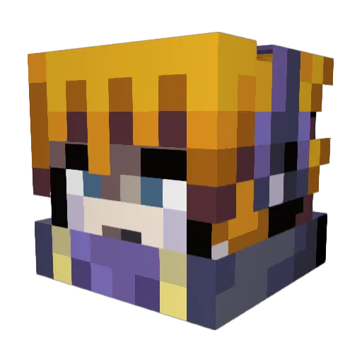 HankSolo Minecraft avatar head, 3D render
