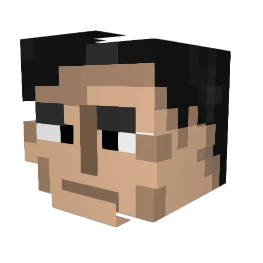 Hank_Heteur Minecraft avatar head, 3D render