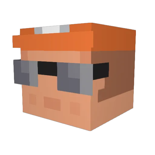 Hank_Propane Minecraft avatar head, 3D render