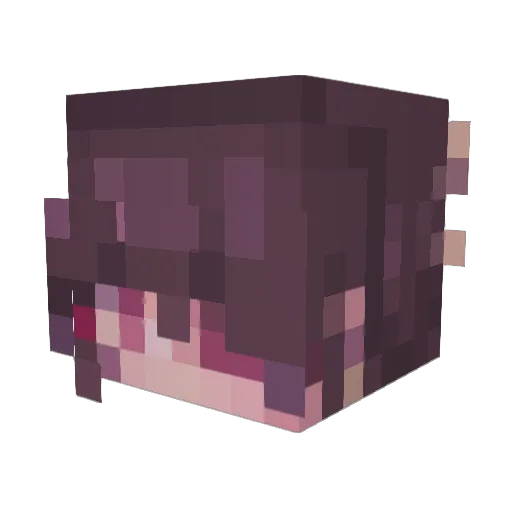HankaQueen Minecraft avatar head, 3D render