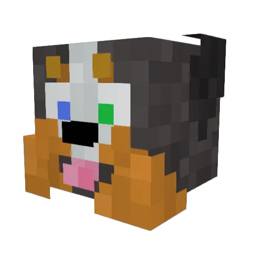 HankandBob Minecraft avatar head, 3D render