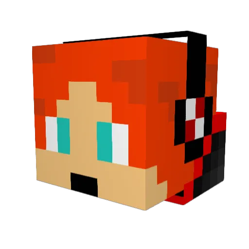 Hankardo Minecraft avatar head, 3D render