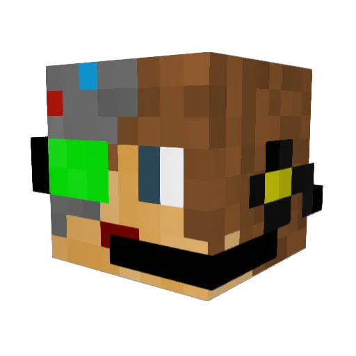 Hankor Minecraft avatar head, 3D render