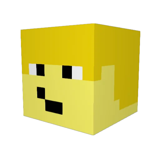 Hankstadagangsta Minecraft avatar head, 3D render