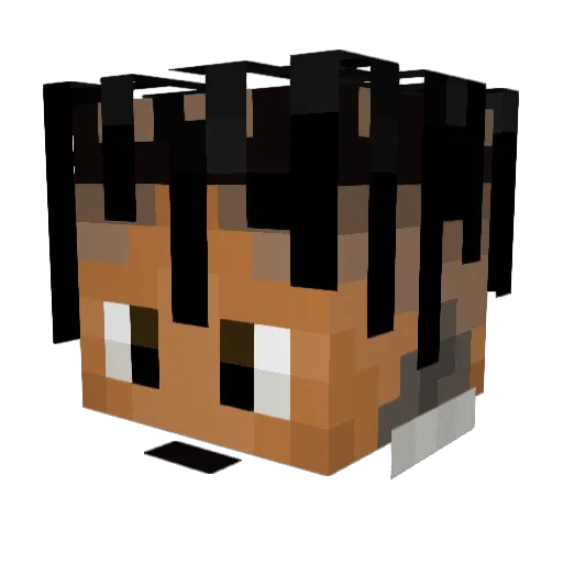 Hankypoo7 Minecraft avatar head, 3D render