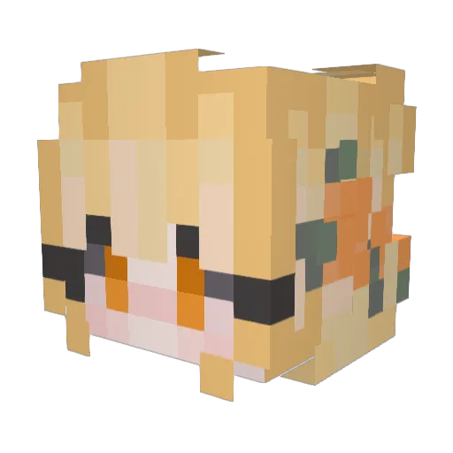 Hanna012 Minecraft avatar head, 3D render