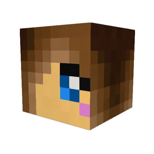 Hanna0607 Minecraft avatar head, 3D render