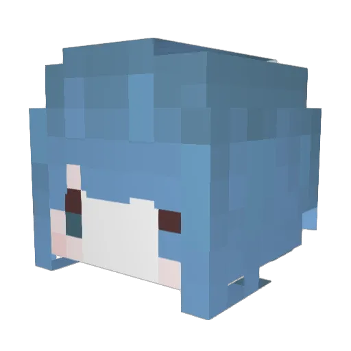 Hanna1008 Minecraft avatar head, 3D render