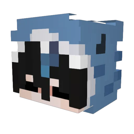 Hanna1226 Minecraft avatar head, 3D render