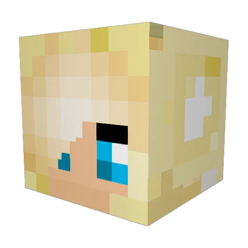Hanna138 Minecraft avatar head, 3D render