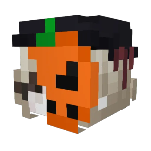 HannaCarter Minecraft avatar head, 3D render