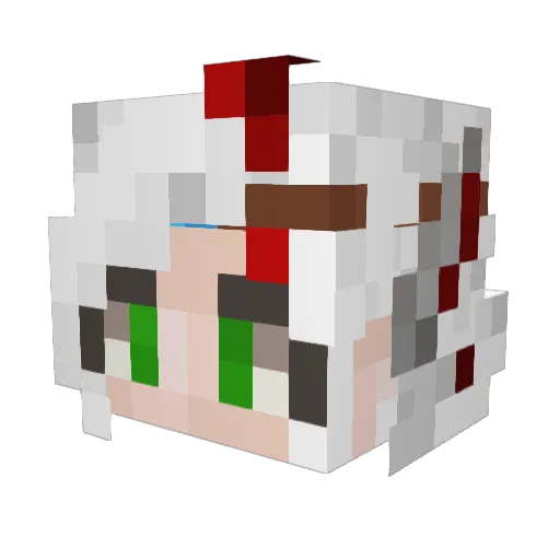 HannaHawke Minecraft avatar head, 3D render