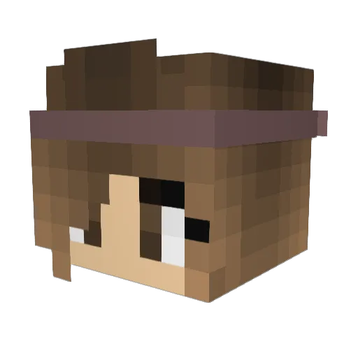 Hannaalt Minecraft avatar head, 3D render
