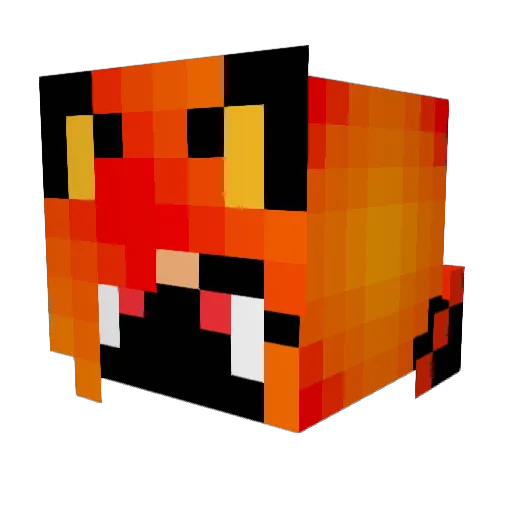 Hannaclara Minecraft avatar head, 3D render