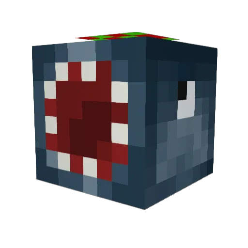 Hannafun Minecraft avatar head, 3D render