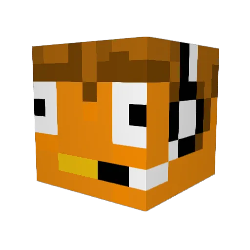 Hannagigll Minecraft avatar head, 3D render