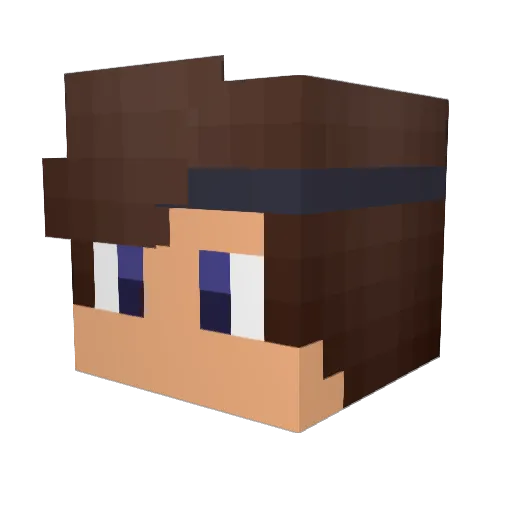Hannah025 Minecraft avatar head, 3D render