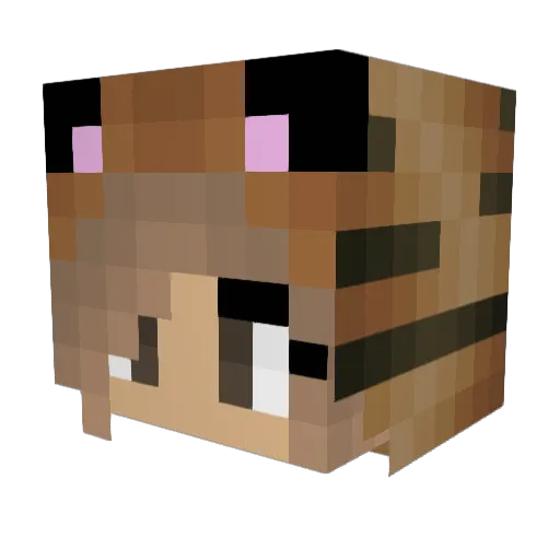 Hannah121 Minecraft avatar head, 3D render