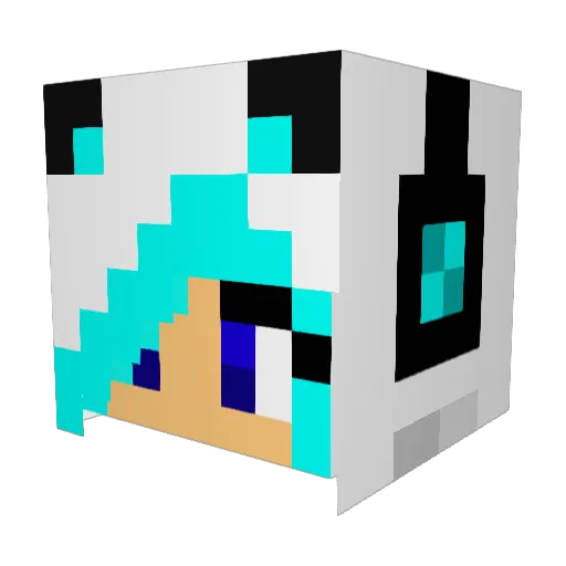 Hannah2005cm Minecraft avatar head, 3D render