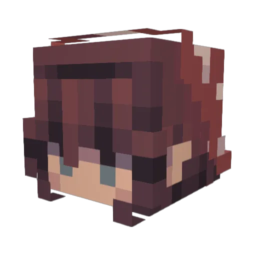 Hannah395 Minecraft avatar head, 3D render
