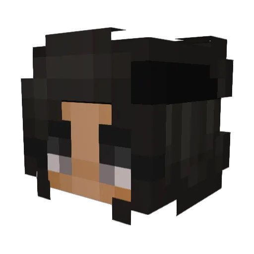 Hannah7s Minecraft avatar head, 3D render