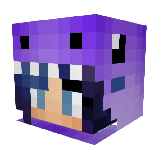 HannahBarb Minecraft avatar head, 3D render