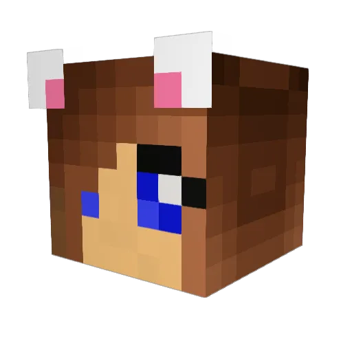 HannahBieber69 Minecraft avatar head, 3D render