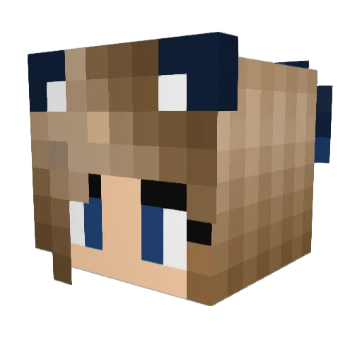 HannahClaireee Minecraft avatar head, 3D render