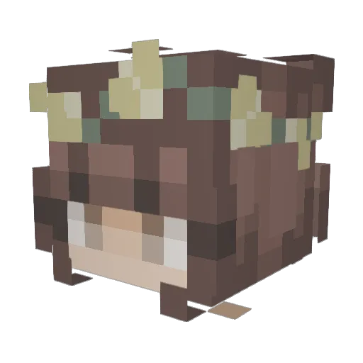 HannahFUN Minecraft avatar head, 3D render