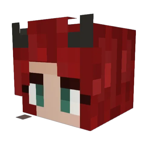 HannahFluff Minecraft avatar head, 3D render