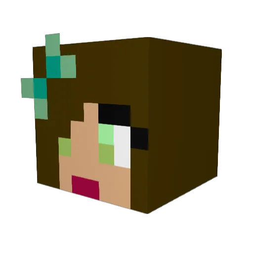 HannahMarieG Minecraft avatar head, 3D render